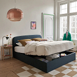 Двуспальная кровать с подъемным механизмом Mathise Bed Deep Blue варинант исполнения - 8 | Loft Concept в Костроме