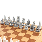 Шахматы Северные народы в ларце из натурального бука Decorative Thematic Chess варинант исполнения - 1 | Loft Concept в Костроме