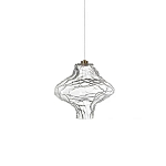 Подвесной светильник с плафоном из фактурного прозрачного стекла Light Ensemble варинант исполнения - 7 | Loft Concept в Костроме