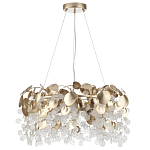 Люстра с декоративными подвесками из прозрачного стекла в форме монеток FAIRYTREE Light варинант исполнения - 6 | Loft Concept в Костроме