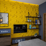 Гипсовая 3D Панель M-41 A, B варинант исполнения - 3 | Loft Concept в Костроме