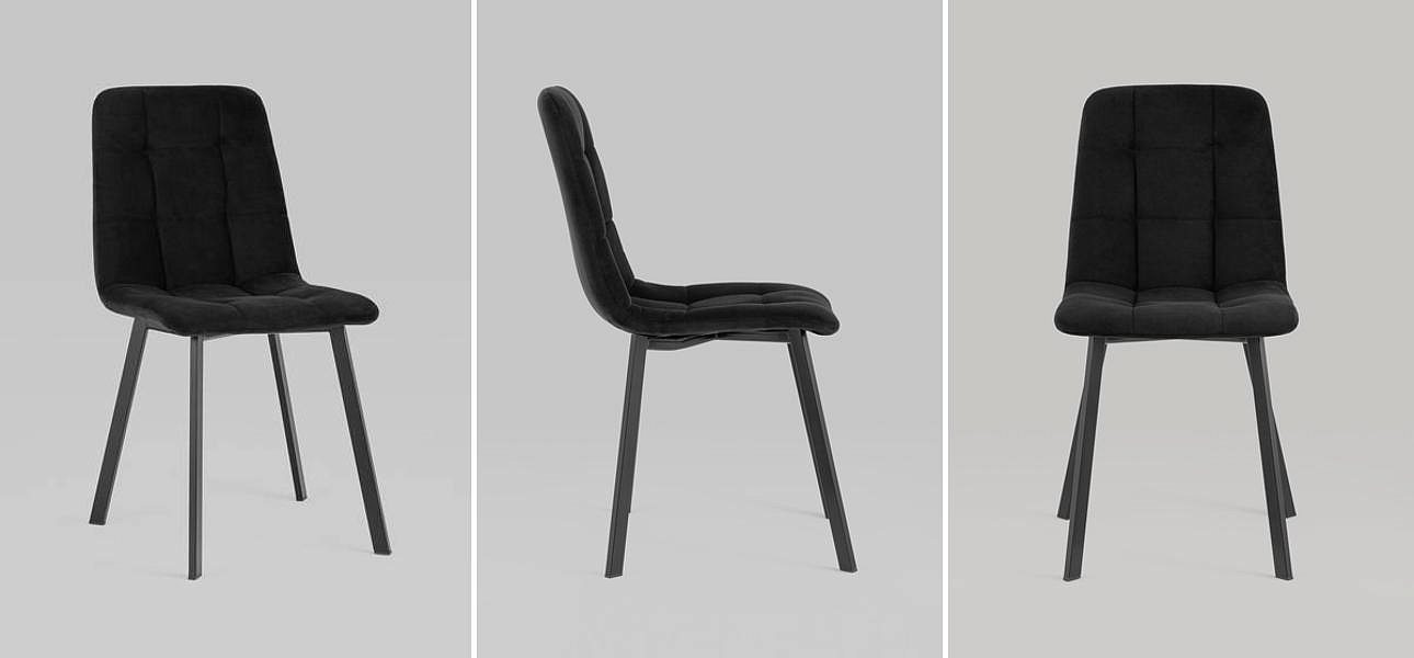 Стул NANCY S Chair Черный Велюр Стул NANCY S Chair Черный Велюр - Loft-Concept в Костроме