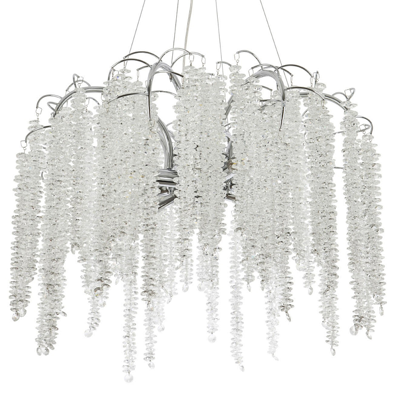 Люстра с хрустальными подвесками Bunch of Crystal Berries Silver Chandelier 8 Серебряный Прозрачный Люстра с хрустальными подвесками Bunch of Crystal Berries Silver Chandelier 8 Серебряный Прозрачный в Костроме | Loft Concept