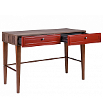 Стол письменный из массива бука с 2-мя ящиками красный Wenge Light варинант исполнения - 3 | Loft Concept в Костроме