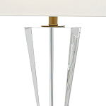 Настольная лампа с прозрачным корпусом и прямоугольным тканевым абажуром Charm and Luxury варинант исполнения - 1 | Loft Concept в Костроме