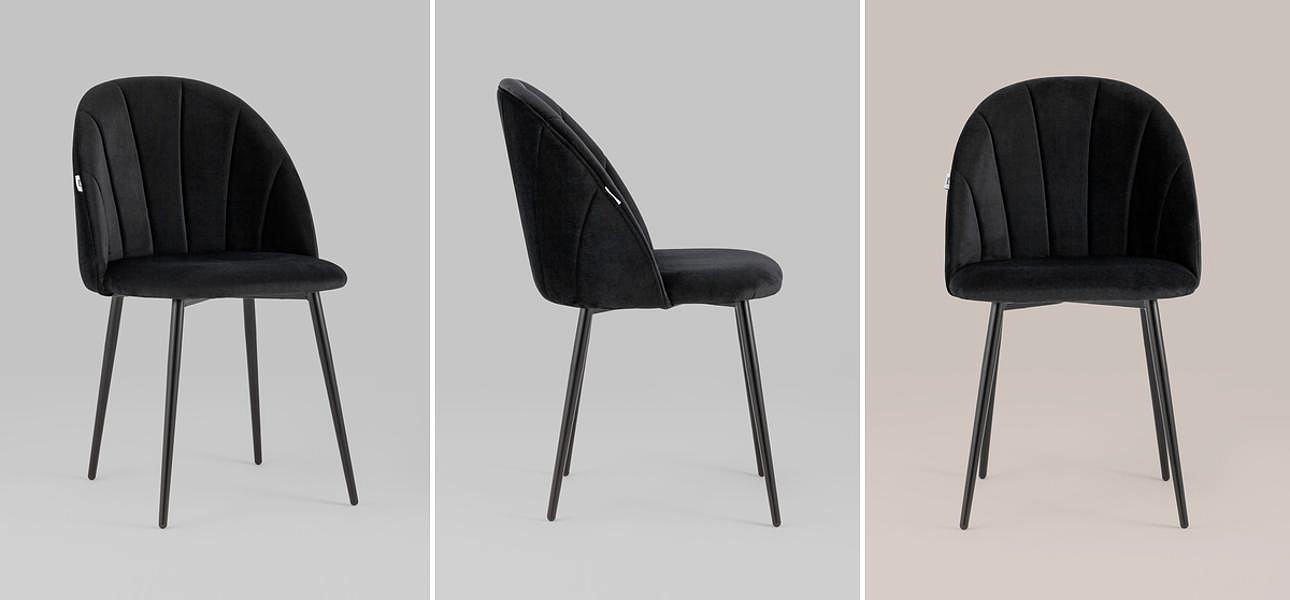 Стул Balsari S Chair Черный Велюр Стул Balsari S Chair Черный Велюр - Loft-Concept в Костроме