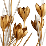 Люстра золотого цвета в виде цветков крокуса Hanging Flowers варинант исполнения - 1 | Loft Concept в Костроме