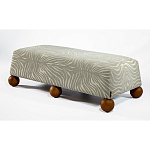 Банкетка Wakonda Gray Zebra с деревянными шариками  варинант исполнения - 1 | Loft Concept в Костроме