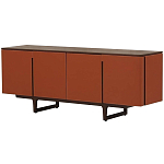 Комод с декором из кожи Orange Leather Chest of Drawers варинант исполнения - 1 | Loft Concept в Костроме
