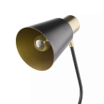 Настольная лампа с наклонным корпусом и подвижным плафоном в сочетании золотистого и чёрного цвета Work Surface Light варинант исполнения - 4 | Loft Concept в Костроме