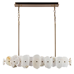 Подвесной светильник с фигурными элементами из белого алебастра Cryptocrystalline Stone варинант исполнения - 1 | Loft Concept в Костроме