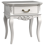 Тумба прикроватная белого цвета из массива бука в стиле прованс White Provence варинант исполнения - 2 | Loft Concept в Костроме