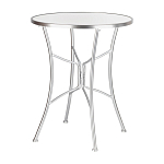 Столик приставной с круглой столешницей на серебристом основании Scenical Table варинант исполнения - 1 | Loft Concept в Костроме