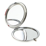 Зеркало карманное двухстороннее круглое из натурального камня Серафинит в подарочной упаковке Silver Stone Mirrors варинант исполнения - 2 | Loft Concept в Костроме