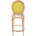 Барный стул из массива бука с изображением птиц и цветов  Beige Green Chinoiserie Garden Chair варинант исполнения - 2 | Loft Concept в Костроме