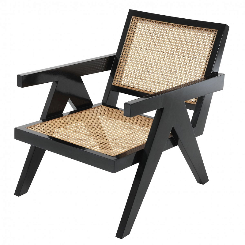 Кресло Eichholtz Chair Adagio Черный Бежевый Кресло Eichholtz Chair Adagio Черный Бежевый в Костроме | Loft Concept