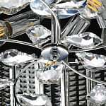 Люстра круглая на цепи цвета хром с прозрачными рельефными хрустальными пластинами Textured Glass Chandelier варинант исполнения - 9 | Loft Concept в Костроме