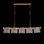 Люстра линейная с текстурными овальными абажурами Splendor Palace Style варинант исполнения - 2 | Loft Concept в Костроме