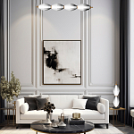 Подвесной светильник линейный в сочетании двух разных фактур стекла Enchanting варинант исполнения - 5 | Loft Concept в Костроме