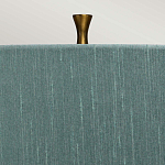 Настольная лампа с коническим дымчато-зелёным абажуром из искусственного шёлка Quintiesse варинант исполнения - 4 | Loft Concept в Костроме