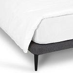 Кровать с большим мягким изголовьем Unity Dark Grey Bed варинант исполнения - 3 | Loft Concept в Костроме