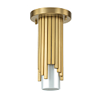 Потолочный светильник латунного цвета с цилиндрическим белым матовым плафоном Elstead Lighting варинант исполнения - 8 | Loft Concept в Костроме