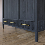 Большой Шкаф Primo Черный дуб с 3 дверьми и 3 выдвижными ящиками варинант исполнения - 6 | Loft Concept в Костроме