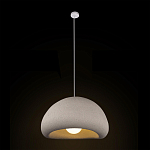 Подвесной светильник с куполообразным белым фактурным абажуром Sergey Makhno варинант исполнения - 3 | Loft Concept в Костроме