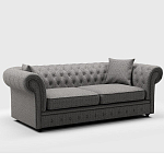 Мебельная ткань Шенилл серый цвет 142 см T4-46 варинант исполнения - 7 | Loft Concept в Костроме