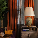 Настольная лампа бежевая с изображением птиц Slip Away варинант исполнения - 5 | Loft Concept в Костроме