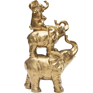 Статуэтка Family of Golden Elephants