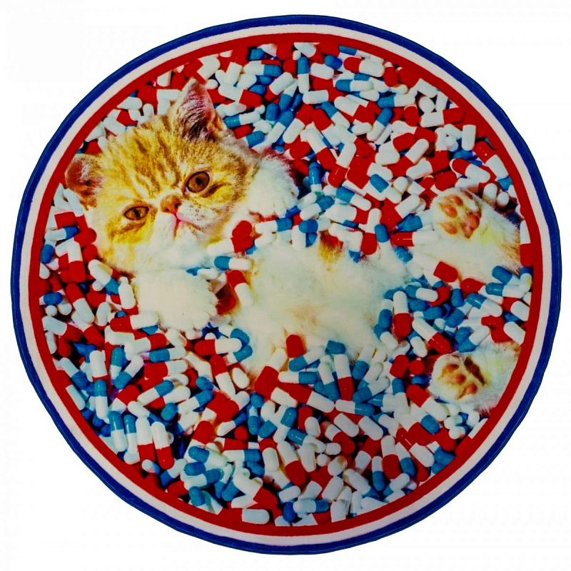 Ковер Seletti Round Rug Cat Мульти в Костроме | Loft Concept 