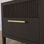 Прикроватная Тумбочка Primo с двумя ящиками Темный орех варинант исполнения - 3 | Loft Concept в Костроме