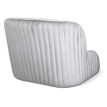 Барный стул со спинкой и подлокотниками на 4-х деревянных ножках Серый Велюр Ava Charm варинант исполнения - 3 | Loft Concept в Костроме