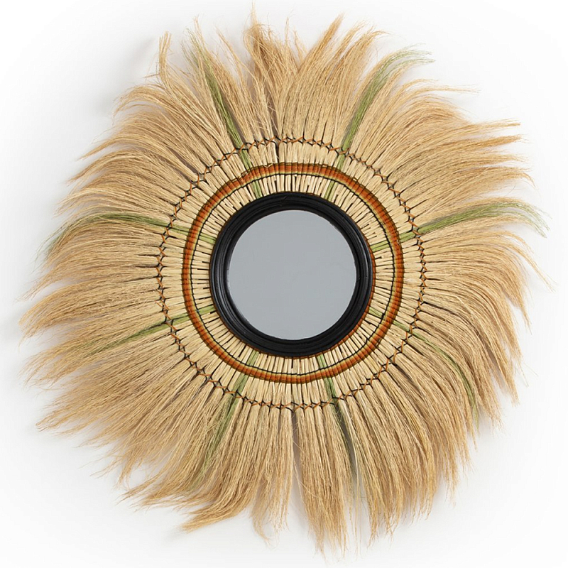 Зеркало с бахромой WICKER MIRROR 100 Бежевый Зеркало с бахромой WICKER MIRROR 100 Бежевый в Костроме | Loft Concept