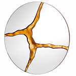 Зеркало кругле с декоративной золотой вставкой Golden Tree варинант исполнения - 1 | Loft Concept в Костроме