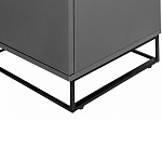 Шкаф-витрина цвета графит с полками и стеклянной дверью Strict Lines варинант исполнения - 5 | Loft Concept в Костроме