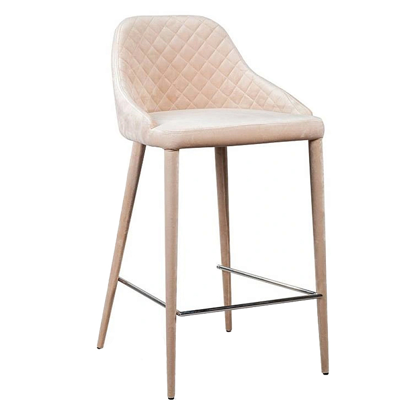 Стул Douglas Rhombus Bar stool Бежевый Велюр Бежевый Стул Douglas Rhombus Bar stool Бежевый Велюр Бежевый в Костроме | Loft Concept