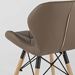 Стул с коричневым сиденьем из экокожи JEROEN варинант исполнения - 6 | Loft Concept в Костроме