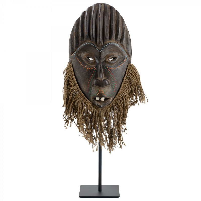 Маска African Mask Jituku Коричневый Черный Маска African Mask Jituku Коричневый Черный в Костроме | Loft Concept