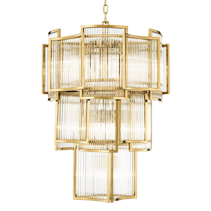 Люстра Chandelier Jet Set Gold Золотой Прозрачный (Transparent) Люстра Chandelier Jet Set Gold Золотой Прозрачный (Transparent) в Костроме | Loft Concept
