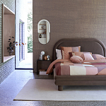 Зеркало овальное Curved Furniture бежевое варинант исполнения - 4 | Loft Concept в Костроме