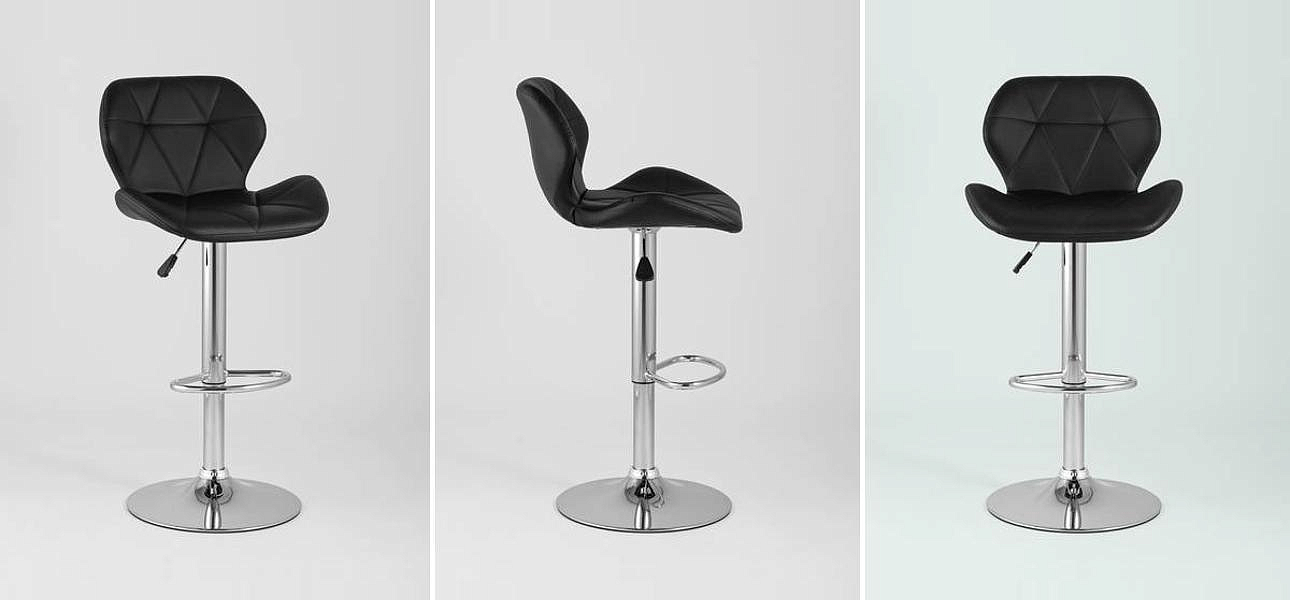 Барный Стул Jeroen Chair Черная Экокожа Барный Стул Jeroen Chair Черная Экокожа - Loft-Concept в Костроме