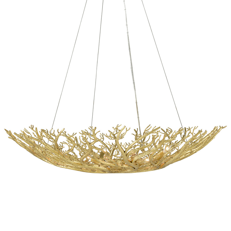 Люстра в форме золотой чаши из кораллов Coral Decor Золотой Люстра в форме золотой чаши из кораллов Coral Decor Золотой в Костроме | Loft Concept