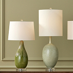 Настольная лампа зеленая грушевидной формы Rich Green Glaze варинант исполнения - 4 | Loft Concept в Костроме