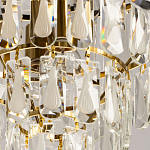 Люстра многоярусная с овальными прозрачными подвесками 36 см Harmonica варинант исполнения - 9 | Loft Concept в Костроме