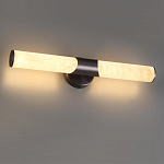 Бра с вытянутым цилиндрическим плафоном из белого алебастра на круглом основании Темная Латунь Cryptocrystalline Stone варинант исполнения - 2 | Loft Concept в Костроме