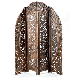 Ширма с  орнаментом ручная резьба Indian Antique Furniture варинант исполнения - 1 | Loft Concept в Костроме
