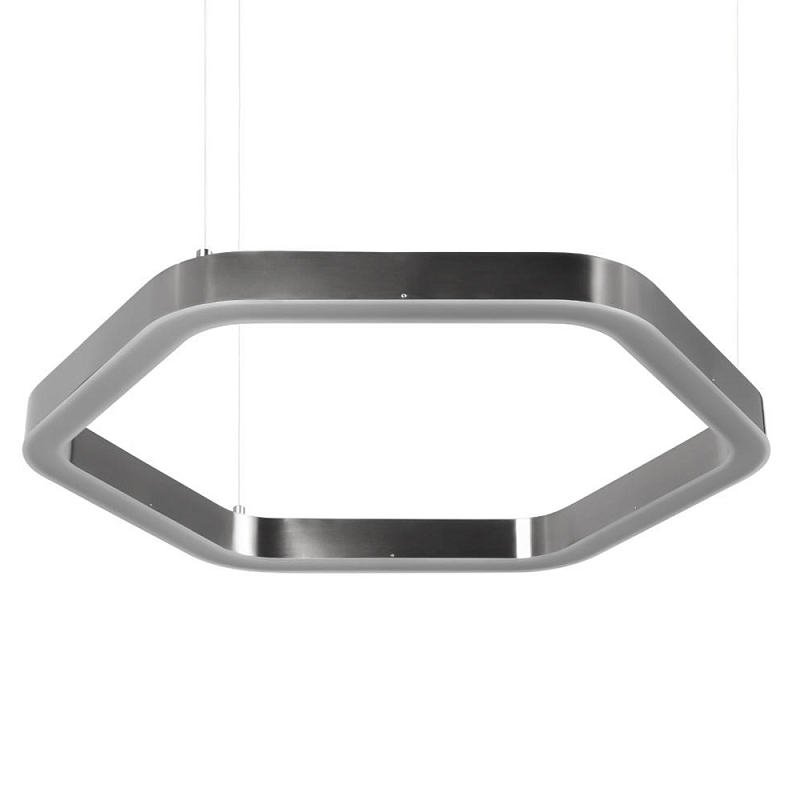 Люстра подвесная светодиодная в форме шестиугольника Диаметр 60 см Hexagon Horizontal Антрацит Золотой Люстра подвесная светодиодная в форме шестиугольника Диаметр 60 см Hexagon Horizontal Антрацит Золотой в Костроме | Loft Concept