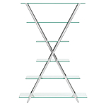 Стеллаж со стеклянными полками на стальном каркасе X-ray варинант исполнения - 2 | Loft Concept в Костроме